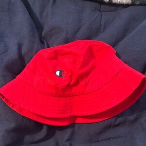 Champion Bright Red Embroidered Bucket Hat